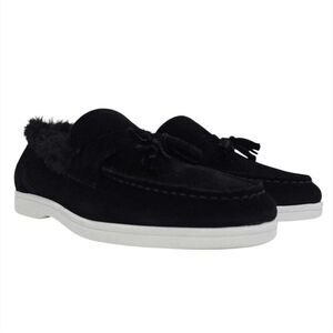 Firetrap Womens/Ladies Loro Suede Flat Boat Shoes / Black